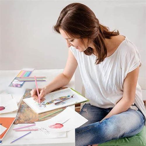 ECOTREE Macaron Colored Pencils, Soften Wood, Pastel Coloring for Adult and Kids, Art Supplies for School, Coloring, Drawing, Shading, Back to School Supplies, 12 Count thumbnail 8