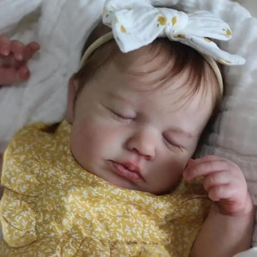 Anano Full Silicone Reborn Baby Doll Girl 20 in Realistic Baby Dolls Silicone Full Body Lifelike Newborn Babies Reborn Toddler Dolls Soft Real Life Like Babys Doll Washable thumbnail 2