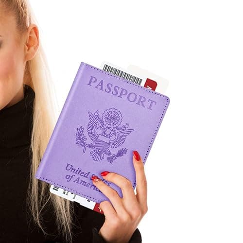 Eoehro Passport Holder for Travel Essentials, Passport Wallet Cover Case for Travel Must Haves Accessories, Passport Book Holders for Women and Men thumbnail 6