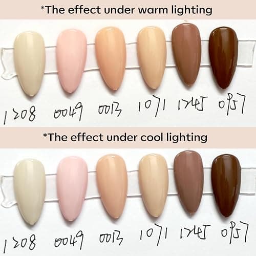 modelones Gel Nail Polish Kit -6 Colors Fall Nude Pink Gel Polish Set Skin Tones Neutral Brown Soak Off Gel Nail Kit Manicure DIY Nail Art Salon Home Gift thumbnail 9
