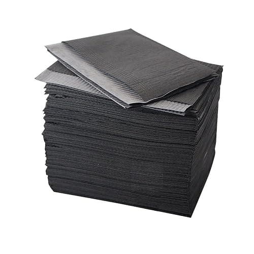 Hisight Disposable Dental Bibs Sheets Cloths, Tattoo Table Covers Clean Pad,Underpad Hygiene Personal Tattoo Bib Waterproof Tattoo TableCloth Tattoo Supply Sheet, 125pcs13 X 17" (Black) (125 Pcs) thumbnail 8