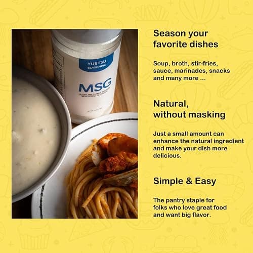YUIITSU 12 oz MSG Seasoning Monosodium Glutamate, Gluten-Free Plant Based Umami Flavor Enhancer, Enhance Flavor of Poultry, Beef, Vegetables, and Marinades thumbnail 3