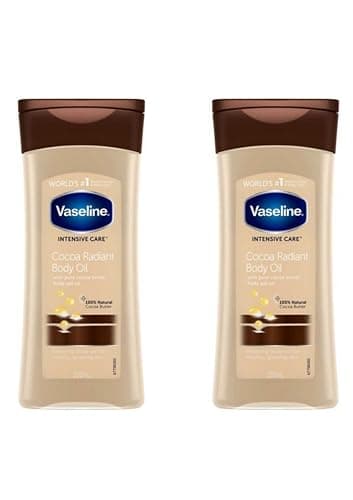 2 Pack Vaseline Intensive Care Cocoa Radiant Body Oil 200 ml - Image 1