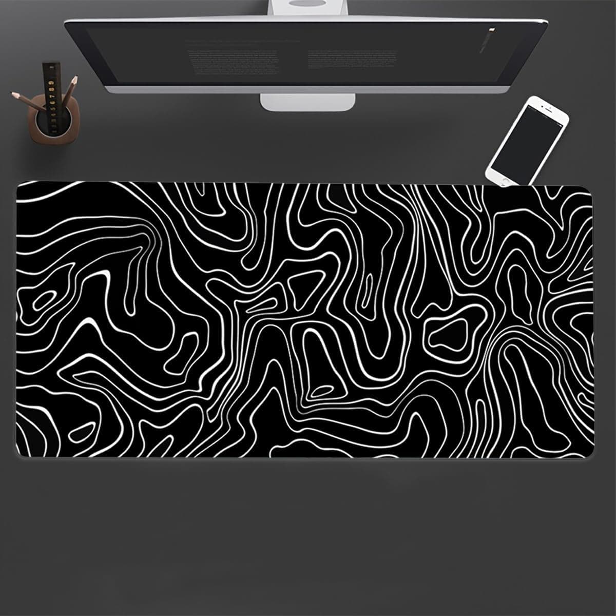 Rcege Large Gaming Mouse Pad Extended Desk Mat with Non Slip Stitched Edge | Waterproof surface, Smooth tracking, Keyboard & mouse, Desk office use, Easy clean, Durable mouse mat thumbnail 8