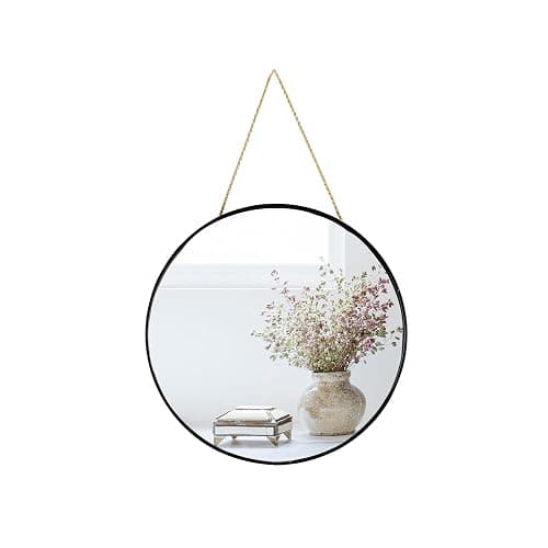 YCHMIR Small Round Wall Mirror,Bathroom Mirror (Black, 11.8 in.) - Image 1