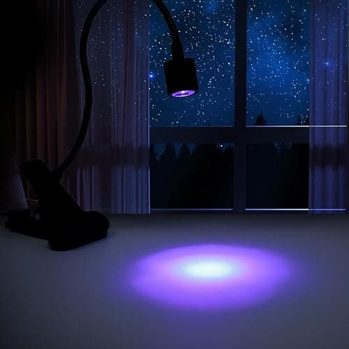 AiQInu Lampe UV Ongles Gel, LED Lampe Pose Americaine Ongle 3W, Ajustable Séchoirs à Ongles avec USB, avec Clip (Noir) thumbnail 7