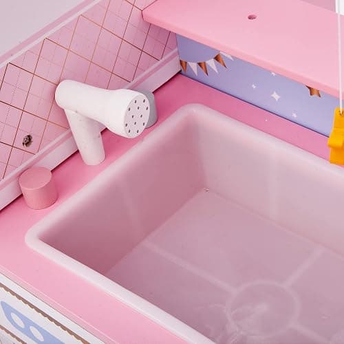 Olivia's Little World Classic Dollhouse Baby Doll Changing Station with Crib, High Chair, Sink, Washing Machine and Separate Swing for Dolls up to 18-in., Multi thumbnail 8