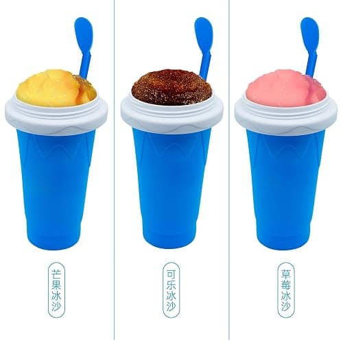 Slushy Maker Cup, Slushie Cup Maker, Milk Cola Juice Squeeze Cup, Magic Quick Freeze Cup, Cooling Cup, Smoothies Cup with Lids and Straws for All Age (Blue) thumbnail 4