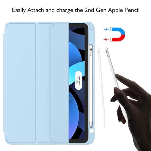 ZryXal iPad Air 11 Inch Case M3 2025 / M2 2024, iPad Air Case 5th Generation/4th Generation 2022/2020 10.9 Inch [Support Touch ID and Auto Wake/Sleep] (Sky Blue) thumbnail 2