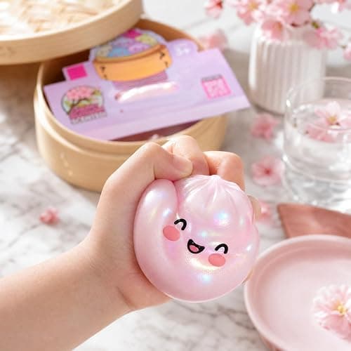 Stress Relief Squishy, Random 1 of 7 Color, Squeeze Party Favor Gifts | Random 1 of 7 Color, Mystery Cherry Blossom Scented Edition, Stress Relief Sensory for Holiday Gifts Party Favors thumbnail 2