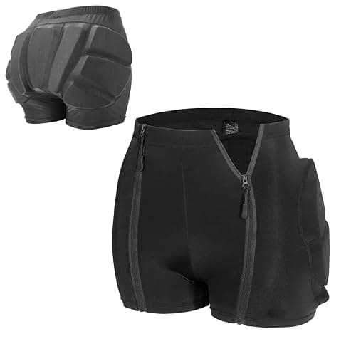 Kids Snowboard Protection Impact Shorts with Zipper,Snowboard Butt Pad Women, Butt Pads Snowboarding for Ski Protection Snowboard Padded Shorts - Image 1