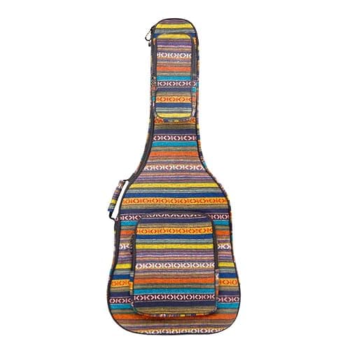 Glenmi 40 41 Inch Acoustic Guitar Case Gig Bag With 3D Pockets,Neck Protector Pillow Pad,Bohemian Style,12mm Sponge Padded - Image 1