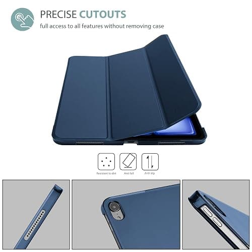 ProCase Coque pour iPad Air 11 Pouces (M3) 2025/(M2) 2024, Air 5ème 2022/4ème 2020 10.9 Pouces, Étui de Protection Anti-Chute, Rabat Magnétique Stable -Marine thumbnail 6