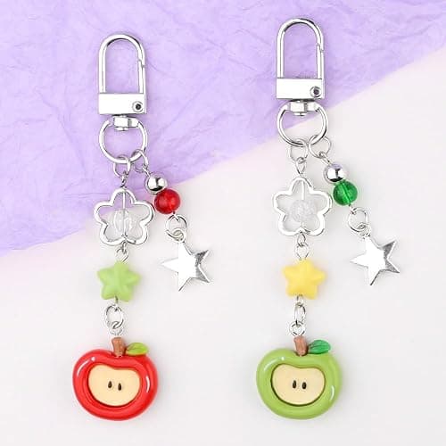 DAMOWANG 2pcs Fruit Key Chains Women Cute Keychains Stylish Key Chain Phone Charm Bag Charms Womens Keychain Accessories thumbnail 8