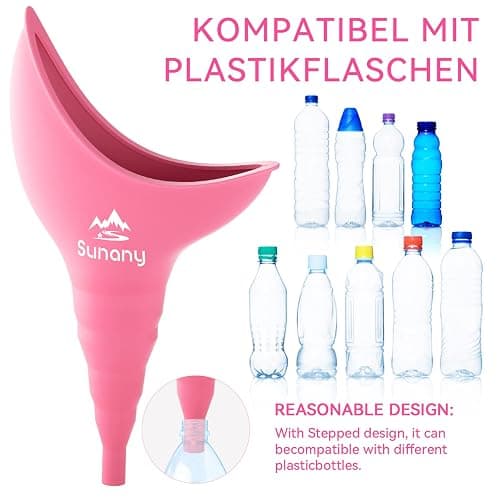 Urinella für Frauen, Weibliches Urinal Silikon Trichter Tragbares Urinal für Frauen Stehend Bis Pinkeltrichter Wiederverwendbarer Frauenurinal für Frauen, Outdoor, Aktivitäten, Camping thumbnail 4