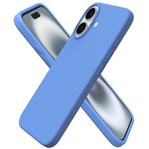 ORNARTO for iPhone 16 Case 6.1", Slim Liquid Silicone,Sky Blue | Silky-Soft Touch, Shockproof Protection, Anti-Fingerprint Finish, Lightweight Design, Microfiber Lining, Responsive Buttons - Image 1