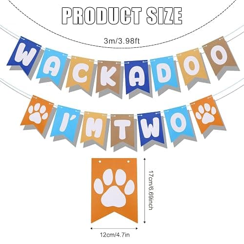 Wackadoo I’m Two Birthday Banner thumbnail 2