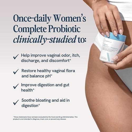 Happy V Dr. Formulated Vaginal Probiotics for Women Odor & Itch Support, Urinary & Gut Health, pH Balance | Womens Daily Probiotic with Patented Prebiotics & Lactobacillus for Feminine Wellness thumbnail 2