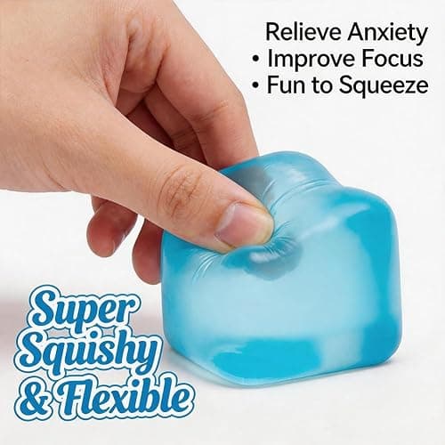 Nice Cube Glow Sensory Cube Toy, TPR Fidget Cube & Glow In Dark Block, for Home Desktop Classroom Office Daily Play, Soft Handheld Squeeze Toy for Kids Adults Relaxation thumbnail 6