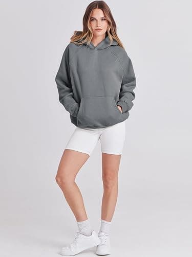 ANRABESS Women Hoodies Oversized Fleece Long Sleeve Comfy Casual Basic Pullover Sweatshirts 2025 Fall Outfits Y2K Clothes thumbnail 5