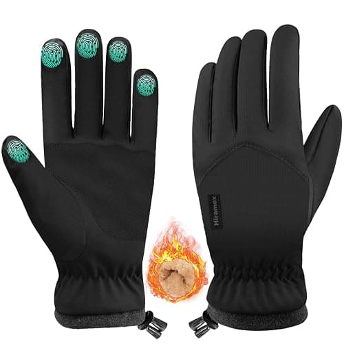 Hiramex Winter Waterproof Gloves Men Women, Windproof Warm Ski Gloves for Cold Weather, Touch Screen Snow Warm, Running Driving Cycling - Image 1