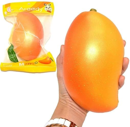 Areedy Squishy Gold Mango Colossal Slow Rising Scented Fruit Squishies - Image 1