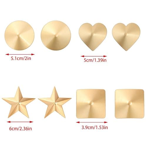 Nawwgy Women's Metal Nipple Covers Reusable Self Adhesive Silicone Pasties Raves Breast Petals Sticky Bras Nipple Stickers thumbnail 8