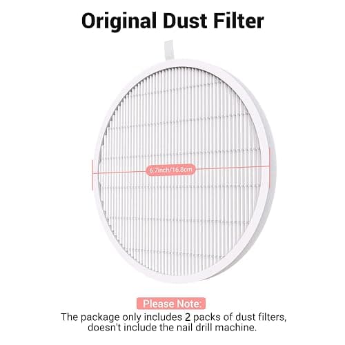 MelodySusie Nail Dust Collector Replacement Filter 2 Pack, Reusable Dust Filter for MelosySusie Nail Dust Collector Vacuum Fan Dust Collector Extractor Electric Dust Suction Machine thumbnail 4