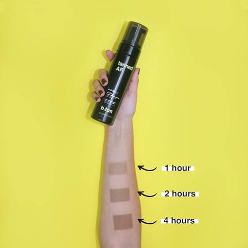 b.tan Dark Self Tanner Mousse | Get Tanned - Best, 1 Hour Express Sunless Tanning Foam, No Fake Tan Smell, Ultra Dark Bronzing Glow, Face & Body, Vegan, Cruelty Free, 6.7 Fl Oz thumbnail 4