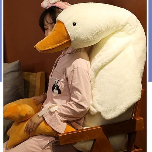Goose Stuffed Animal Pillow Toy, Cute Giant White Goose Stuffed Animal Duck Plush,Swan White,It's a for Everyone. thumbnail 6