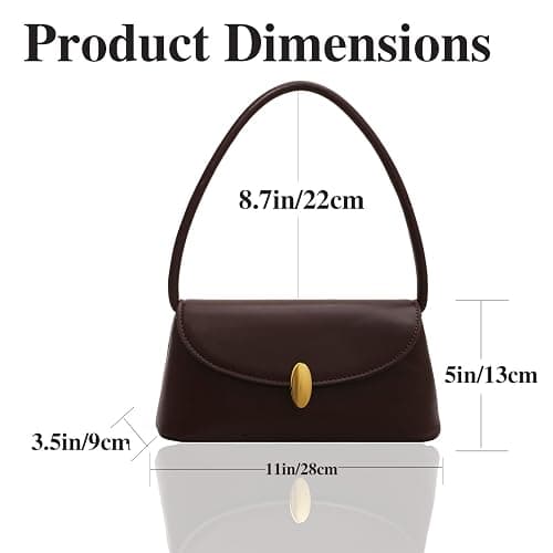 Retro Shoulder Bag for Women, Leather Small Tote Handbag Hobo Cute Clutch Shoulder Purse, Vantage Design thumbnail 4