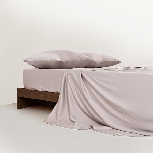 SLASHOP FURRFREE Bamboo Sheet Set - Genuine 100% Organic Viscose - Pet Hair Repellent Bedding Sheet Set for Dogs/Cats Family- Lost Shell Queen thumbnail 6