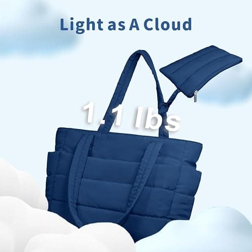 TOPDesign Puffer Tote Bag for Women, Lightweight Puffy Handbag with Compartments, Quilted Shoulder Bag for Work, Travel, Gym thumbnail 4