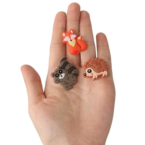 mortd Jungle Animals Shoe Decoration Charms, 30PCS Jungle Safari Animals Monkey Lion Tiger Zebra Elephant Shoe Charms for Shoe Wristband, PVC Shoe Charm Accessories for Party Favors Birthday Gifts, thumbnail 2