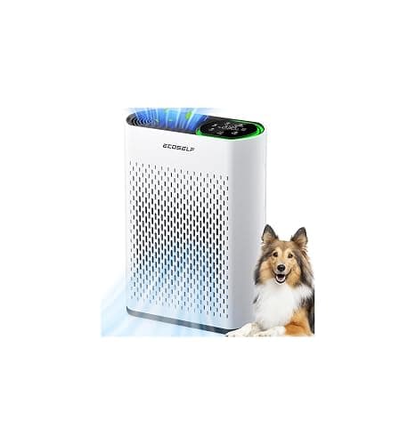 Air Purifier for Large Room, Cleans 2,400 ft² in 30 Mins, 3-Stage True HEPA, 360° Airflow, Large Touch Display Control, Real-Time Air Quality (PM2.5) Display, Ultra-Quiet 20dB Sleep Mode, HAP602 White - Image 1