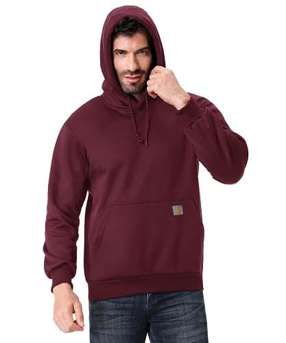 TUAOVA Men's Relaxed Fit Fleece-Lined Pullover Hooded Sweatshirt Comfortable and Soft thumbnail 5