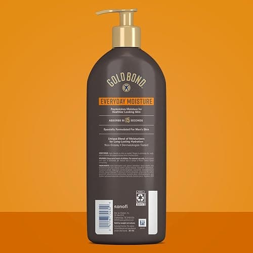 GOLD BOND Men's Essentials Everyday Moisture Daily Body & Hand Lotion with Vitamin C, Formulated for Men's Dry Skin, Value Size, 24 oz. thumbnail 3