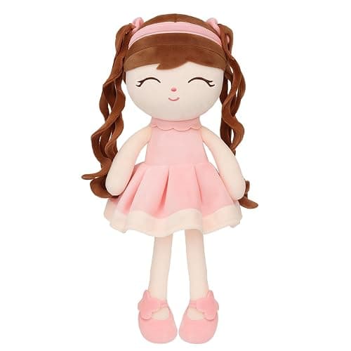 Jumbrace Soft Baby Doll Toys (16'') Baby Rag Doll for Girls Birthday Gift Christmas Plush Toys Gift for Toddler Kids (Pink) thumbnail 3