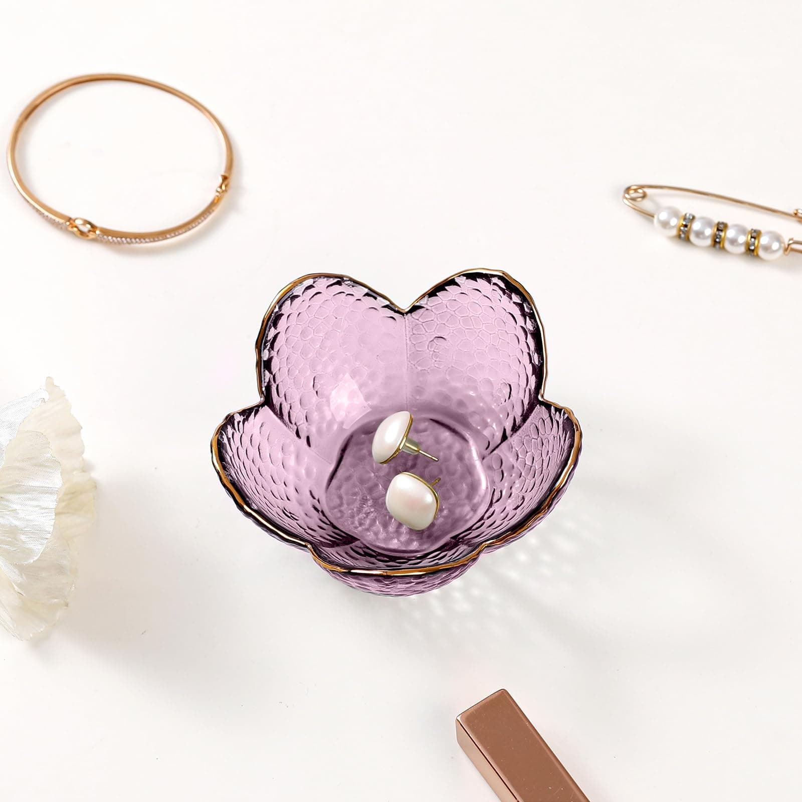 Jewelry Dish Tray Ring Dish Trinket Tray Gifts For Women Unique Birthday Gifts For Friends Sisters Daughter Mother Her Jewellery Tray Key Bowl Cute Small Friendship Christmas House Warming Gifts thumbnail 3