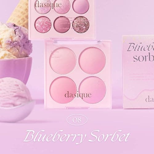 Dasique Blending Mood Cheek #08 Blueberry Sorbet | 4 Blendable Shades in Lightweight Smooth Powder | Vegan | Blush thumbnail 2