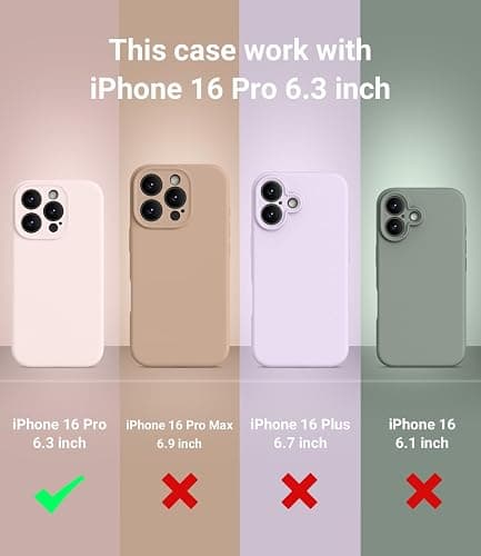 OTOFLY Designed for iPhone 16 Pro Case,[Camera Control Button Coverage][12FT Military-Grade Protection] Silicone Shockproof Slim Cover Women Men 16 Pro Phone Case 6.3 inch, Chalk Pink thumbnail 7