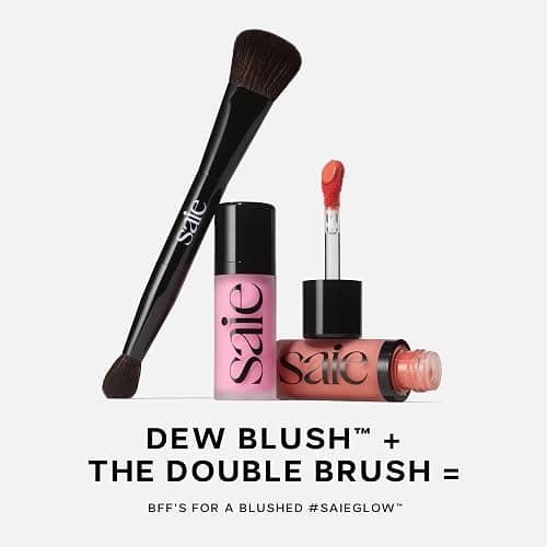 Saie Dew Liquid Blush for Cheeks - Hydrating Cream Blush Stick with a Blendable + Buildable Formula - Skincare Infused Dewy Cheek Tint for a Natural Flush - Glowy Makeup Essential - Flirty (.40 oz) thumbnail 9