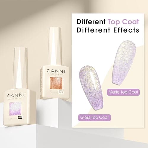 CANNI Vernis à Ongles Gel Semi Permanent Pailleté violet marron violet rouge rose marron 8 Couleur Glitter Vernis à Ongles Gel Nail Polish Soak off Vernis Manucure thumbnail 6