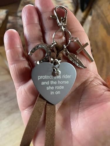 Protect This Rider and The Horse She Rode in On-Saddle Charm, Saddle Heart Charm, Equestrian Riding Gift,Horse Lovers Gifts thumbnail 9