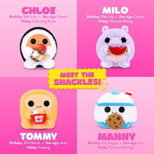 Snackles Core Series 2 5-Inch Snackle Plush by ZURU – Cute Collectible Plush with Snack Brand Accessory, Soft Squeezable Design, and Playful Character Style thumbnail 6