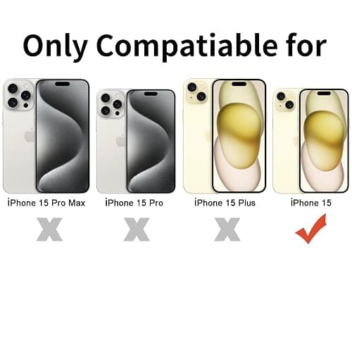 TENOC Phone Case Compatible with iPhone 15, Clear Case Shockproof Protective Bumper Slim Cover for 6.1 Inch thumbnail 2