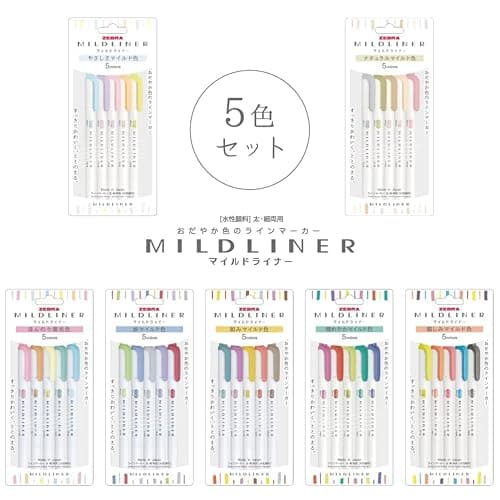 Zebra Mildliner Marker 5C-N Set thumbnail 2