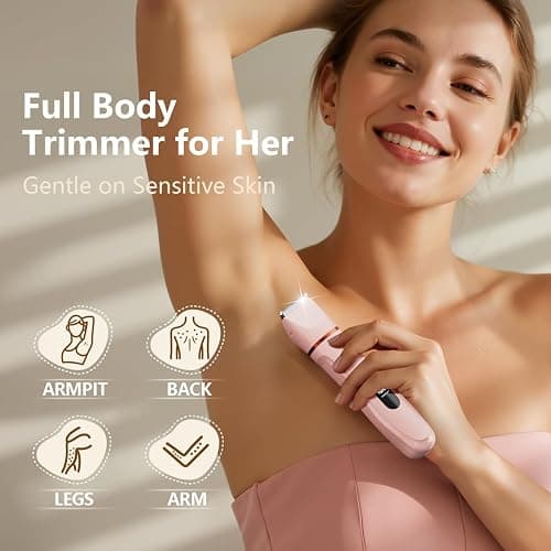 Hair Removal Epilators Bikini Trimmer for Women, Painless Waterproof Electric Foil Shaver Razors for Facial Leg Body Armpit, Ceramic Blade with Type-C Charging, Travel Size, SE Version thumbnail 2