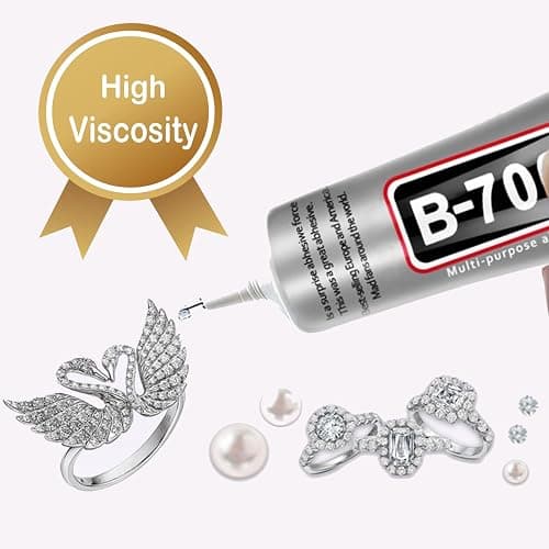 3.7oz B7000 Rhinestone Clear Glue for Jewelry Making, 110 ml Multipurpose Adhesive Jewlery Glue for Fabric, Tumblers, Rhinestones DIY Crafts, Nail Art, Makeup, Shoes, Cell Phones, Tablet, Wood thumbnail 8