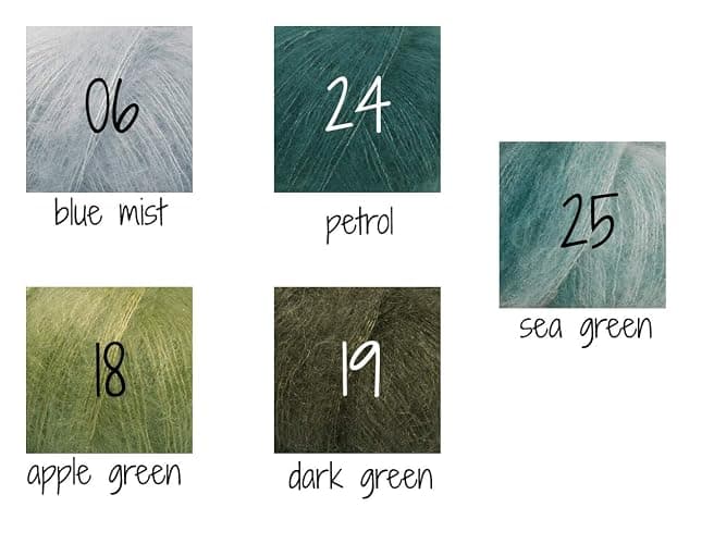 Mohair and Silk Yarn Drops Kid-Silk, 0 or Lace, 2 Ply, 0.9 oz 230 Yards per Ball (19 Dark Green) thumbnail 4